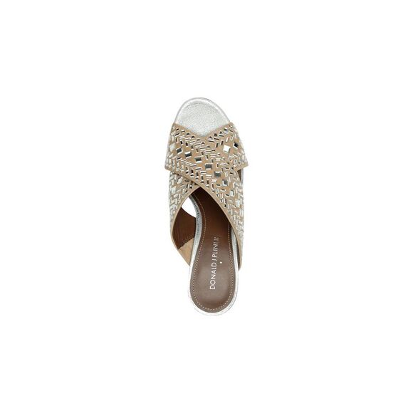 DONALD PLINER Shoes - DONALD PLINER Womens Sand Beige Giliansp Block Heel Slip On Suede Sandals 7 M